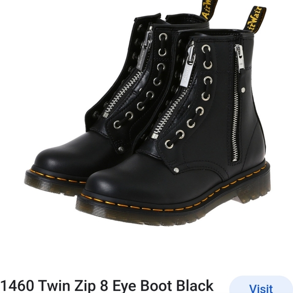 Dr. MARTENS ‘Air Wair’ 🆕 1460 8-Eye Boot - Black Classic Combat Boot. Size 39 🔥 - Picture 4 of 16